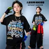 Ropa de Calle de Hip-Hop de Moda Pantalones Negros de Manga Corta de Trabajo Conjunto de Atuendo de Verano Ropa Personalizada con Estilo Hip-Hop