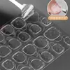 Cinta de doble cara para decoración de uñas con pegamento de gelatina, pegatinas de doble cara transparentes para uñas, pegamento para decoración de uñas que no daña las uñas, parches de gelatina para uñas