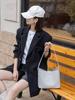 2025 Nuevo Vintage Casual Bolso Tote con Hebilla Metálica Bolso de Hombro Bolso Balde Bolso Cruzado Cuero Vacuno Combinable Bolso de Mujer