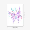 Artículo Popular Transfronterizo con un Toque de Lujo, Estilo Y2K Sencillo, Pegatinas de Tatuaje de Estrella y Mariposa de Colores Dopamina para Brazos, Cintura y Abdomen