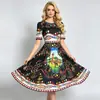 Vestido de Comprimento Médio Elegante e de Alta Qualidade Estilo Francês com Estampa Retrô, Moda Europeia e Americana, Novo Verão 2026 da Amazon