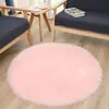 Tapete de Yoga Alfombra de Lana Imitación Felpa Sala de Estar Mesa de Centro Tapete Redondo para Piso Alfombra de Noche para Dormitorio Silla de Computadora Cesta Colgante