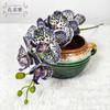 Flor Artificial Nuevo Tacto de Mano Siete Orquídeas Pequeñas Phalaenopsis Flor Falsa Boda Paisajismo Hogar Vestido Suave Fotografía Jardinería Decoración
