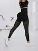 Pantalones de yoga sin costuras transfronterizos, pantalones de yoga deportivos de alta elasticidad ajustados, se pueden usar afuera, pantalones de fitness de cintura alta con efecto de realce de glúteos, a la moda