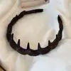 Tiara ondulada com dentes estilo coreano para lavar o rosto, tiara alta torcida antiderrapante para mulheres, acessório de cabelo para sair, acessório de cabelo popular online