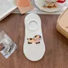 Meias de Barco Cartoon Novas de Primavera e Verão Meias Invisíveis Femininas Meias de Silicone Atacado