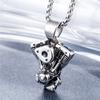 Collar con colgante de acero de titanio para hombre, joyería con diseño de zapatilla de deporte de acero inoxidable, comercio electrónico transfronterizo europeo y americano, venta al por mayor
