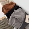 Cintura Elástica Cintura Alta Color Sólido Simple Versátil Pantalones Cortos Mujer Otoño 2026 Bolsillos Pantalones Casuales Estilo Coreano