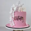 Nova Decoração de Bolo Feliz Aniversário Estilo Ins Transfronteiriço Inserções Acrílicas Decorações Laterais para Bolo Suprimentos para Festa