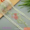8.5cm Encaje Malla Adorno de Encaje Accesorio para el Cabello Cinta Flor de Rosa Bordado DIY Lazo Hecho a Mano Cinta