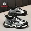 Zapatos Infantiles Bobodou Zapatos para Niños 2026 Otoño/Invierno Nuevo Estilo Superficie de Cuero Impermeables Zapatos Deportivos Infantiles Zapatos de Correr para Niños