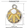 Colgante de Acero de Titanio Bicolor Chapado en Oro con Forma de Flor Corazón y Concha para DIY para Mujer, Accesorios de Joyería de Acero Inoxidable con Mariposa y Cruz