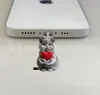 Tapón de Polvo para Teléfono Lindo Pe Ovalado Colgante Popular 2D Acrílico Transfronterizo Ty Diseño Plano de Gato