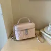 Bolsa Pequena Transversal Estilo Fragrância Tecido Diamond Lattice Corrente Alça de Ombro Portátil Bolsa de Ombro Único 2026 Nova Moda Bolsa Quadrada Pequena Simples