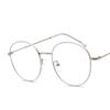 Gafas Planas Retro Jamie 9086 para Mujer, Gafas de Computadora de Moda con Protección contra Luz Azul, Forma Redonda, Se Pueden Adaptar con Lentes Graduados, Montura de Metal