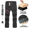 Pantalones de combate desmontables de lana de cordero para hombre y mujer, pantalones softshell para exteriores, pantalones de senderismo, pantalones de esquí con forro polar engrosado, a prueba de viento e impermeables