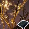 Luces solares de cadena para Navidad, luces de alambre de cobre para patio, luces de camping, luces solares de alambre de cobre, luces al por mayor