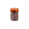 Botellas de Plástico para Mascotas de Grado Alimenticio para Almacenar Hierbas Medicinales, Cáscara de Mandarina Seca, Vejiga Natatoria de Pescado y Rosas Rojas, con Tapas Doradas Electroplateadas