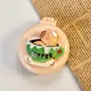 Estilo ins lindo oso peine cojín de aire peine espejo plegable peine portátil masaje airbag peine mini espejo de maquillaje venta al por mayor