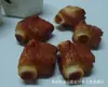Modelo de comida de frutas y verduras de simulación cerdo lonchas de tocino de cerdo decoraciones de gabinete juguetes de comida