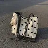 Bolso Tote de Lunares de Nuevo Estilo Transfronterizo para Mujer, de Aspecto Elegante, Bolso de Mano Elegante y Único, Bolso de Hombro, Bolso para el Trabajo y el Ocio