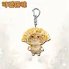 Llavero acrílico de gatito lindo emoji, súper adorable y divertido, lindo accesorio colgante para mochila de estudiante regalo
