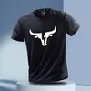 Comercio Exterior Verano Secado Rápido Seda de Hielo Transpirable Casual Cuello Redondo Camiseta Estampada para Hombre Tops de Manga Corta para Exteriores Fitness Running