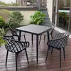 Juego de Mesa Redonda Pequeña y Sillas de Acero al Carbono Sencillo para Ocio en Balcón, Mesa de Reuniones, Área de Descanso, Cafetería de Té con Leche al Aire Libre, Mesa de Comedor al Aire Libre