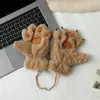 Guantes de pata de gato de invierno para niños y niñas, forro polar, engrosados, cálidos, para estudiantes de secundaria, niños, padres e hijos, pata de oso, pata de gato, versátiles