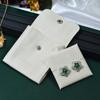 Fábrica atacado em estoque com núcleo interno flip button bag joias saco de alta qualidade de microfibra flanela envelope saco imprimível LOGO