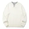 Suéter Masculino Jiezhan Estilo Old Money Duas Peças com Gola Henry, 26 Outono/Inverno Novo Vintage Casual Tricô Cor Sólida