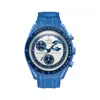 Correa de reloj de TPU, compatible con correas de goma Omega, colaboración Swatch, serie Planet, extremo curvo de 20 mm, correa de reloj de liberación rápida