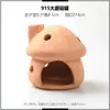 Aquário esconderijo cerâmico para peixes e camarões, ninho de vaso de terracota, mini casa de reprodução, ornamento de buraco de esconderijo, decoração de paisagismo com furos