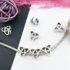 1 hoja aleación cuentas de agujero grande serie de plantas cuentas de agujero grande pulsera para niños cuentas de agujero grande accesorios apertura 4-5 mm