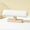 Suporte de Exibição de Relógio e Pulseira de Camada Única em Madeira Maciça, Rack de Armazenamento de Joias, Suporte de Exibição de Pulseiras e Joias para Transmissão ao Vivo