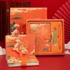 Set de Caja de Regalo para Cuaderno, Cuaderno de Regalo, Estilo Antiguo, Alto Valor Estético, Tendencia Nacional, Manual, Cuaderno, Productos Culturales y Creativos de la Ciudad Prohibida, Festival