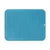 Tapete Isolante de Silicone Tapete de Drenagem para Cozinha Tapete para Prato Estilo Ocidental Tapete de Drenagem para Pia Tapete Quadrado para Mesa de Jantar Utensílios de Mesa Duráveis