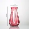 Jarrón de Diamante Vidrio Calabaza Origami Colorido Estilo Europeo Hogar Hidropónico Decoración Transparente Arreglo Floral Adorno de Escritorio Venta al por Mayor