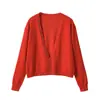Comércio Exterior Transfronteiriço moda feminina outono precoce novo estilo europeu e americano design de moda jaqueta de manga longa com decote V decorada com botões 9598102