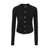 Cardigan de Tricô Estilo Suave Feminino Primavera Outono Curto Versátil Solto Emagrecedor Casaco Suéter Top Branco