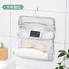 Bolsa de Banheiro Transparente à Prova d'Água para Artigos de Higiene Pessoal, Bolsa de Armazenamento Suspensa para Roupas e Toalhas, Bolsa à Prova de Poeira para Roupa Íntima de Dormitório Estudantil