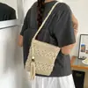 Bolsa de Paja Retro de Moda Nueva 2026 para Mujer, Bolso de Hombro Versátil Tejido, Bolso Cruzado para Viajes, Vacaciones, Playa