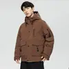 Chaqueta de Plumón Cálida Transfronteriza Se Puede Usar como Ropa de Trabajo Popular para Transmisión en Vivo Chaqueta con Capucha para Hombre