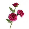 Flores Artificiais de Rosa com Padrão de Lichia para Decoração de Casa, Adereços de Foto, Buquês de Mesa de Casamento e Arranjo de Cena