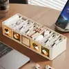 Caja organizadora de cables de datos, almacenamiento de cables de alimentación y cargadores de teléfono, caja de gestión de cables para escritorio, enrollacables y organizador con compartimentos - un imprescindible para mantener los cables ordenados