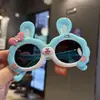 Óculos de sol polarizados infantis formato cartoon de menina coelhinha em silicone óculos de princesa foto óculos côncavos fofos