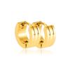 Aretes geométricos de moda con tres anillos dorados, nuevos de Amazon, personalidad europea y americana, chapados, de acero inoxidable, acero de titanio