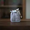 Bolsa de Almacenamiento para Juego de Té Individual del Propietario de la Tienda Sanbu Mi Bolsa Portátil de Viaje con Cordón Se Puede Bordar el Logo Esencial de Viaje