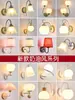 Lámpara de pared retro nórdica madera maciza color nogal moderna minimalista sala de estar mesita de noche dormitorio estilo chino creativa lámpara para escalera pasillo