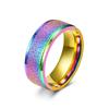 Joyería europea y americana anillo de acero de titanio esmerilado de 8 mm para hombre anillo de pareja coreano simple de acero inoxidable outlet de fábrica